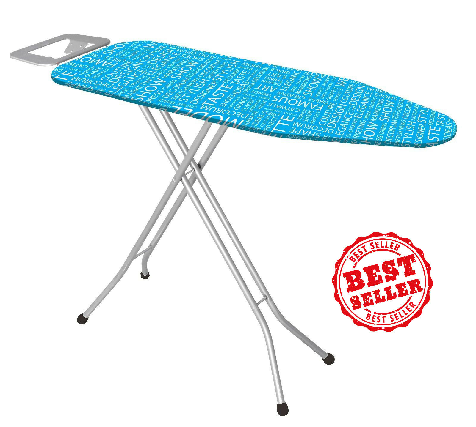 Ironing Board With Iron Rest Large 43 Inch, Made In Turkey, Blue