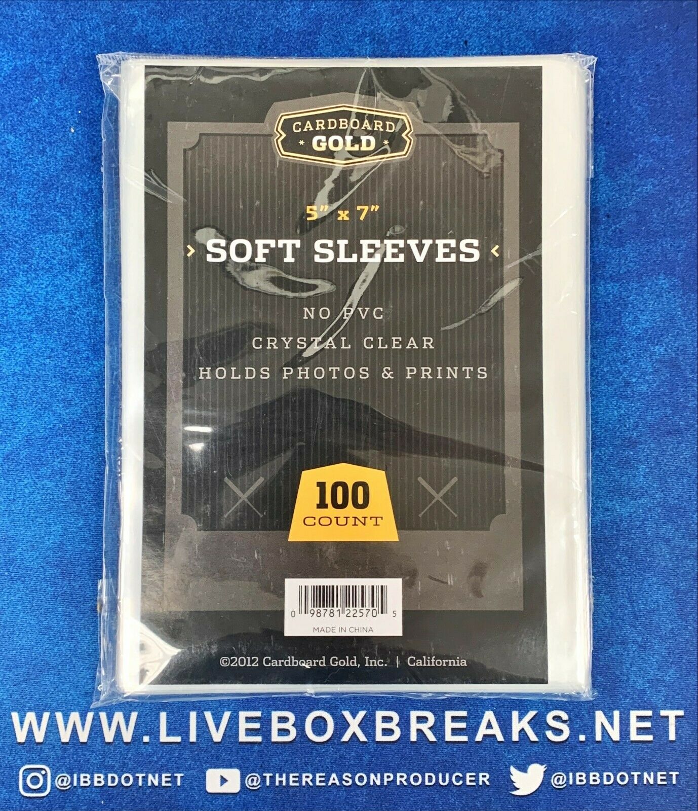 100 Ultra CBG Pro 5x7 Photo Postcards Soft Sleeves Cardboard Gold