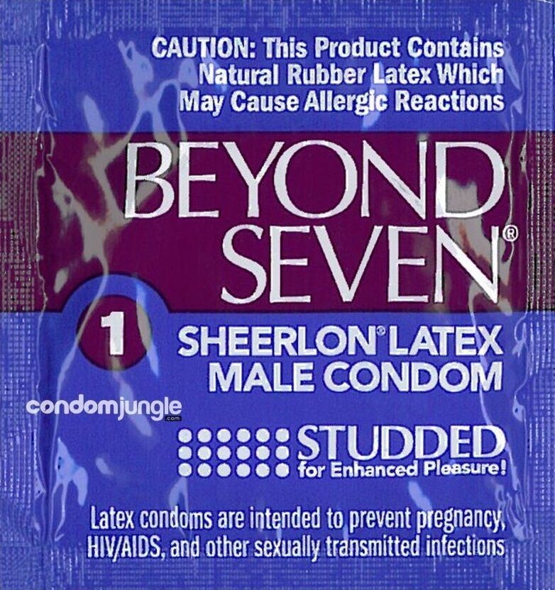 Beyond Seven Studded Sheerlon Bulk Condoms - Choose Quantity