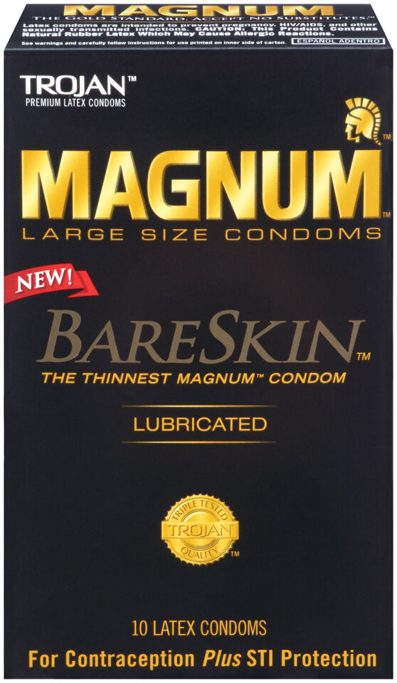 Trojan Magnum Bareskin Lubricated Condoms - Select Pack Size