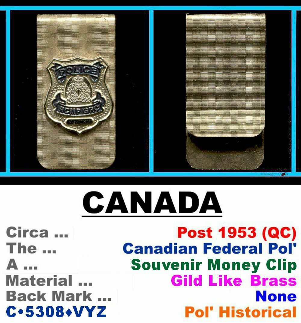 Souvenir Money Clip • Canada • Federal Pol' • Since 1953 • C•5308•