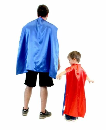 Choose Color: Child Reversible Superhero Hero Villain Costume Accosory Capes