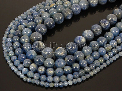 Natural Kyanite Gemstone Round Loose Spacer Beads 15'' 4mm 6mm 8mm 10mm 12mm