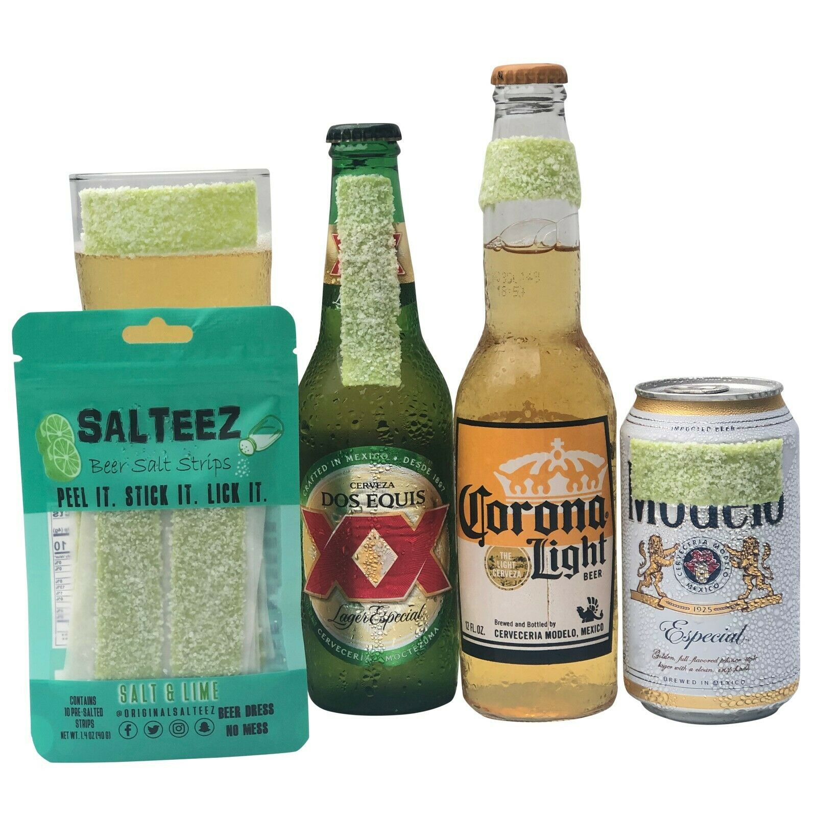 Salteez Beer Salt Strips - 5 Packs - 50 Total Strips