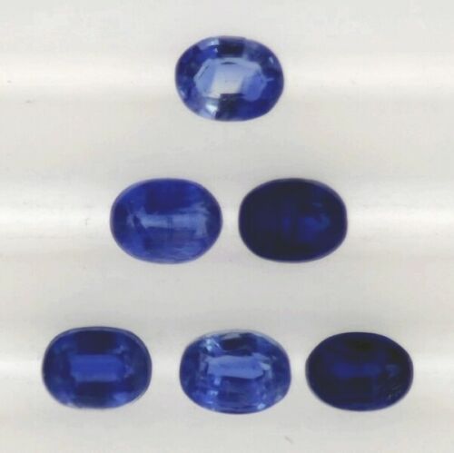 KYANITE 6 x 4 MM OVAL CUT ALL NATURAL TOP SAPPHIRE BLUE COLOR CALIBRATED F-1615