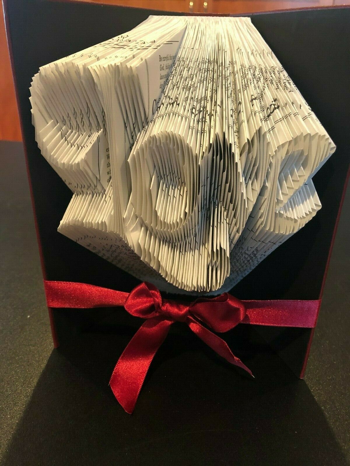 Book Lovers Gift Folded Book Art Name Or Date Birthday Romance Love Anniversary