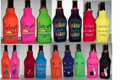 Design Ur Own Personalized Zipper Long-neck Beer Bottle Koozie Cover - Choices!!