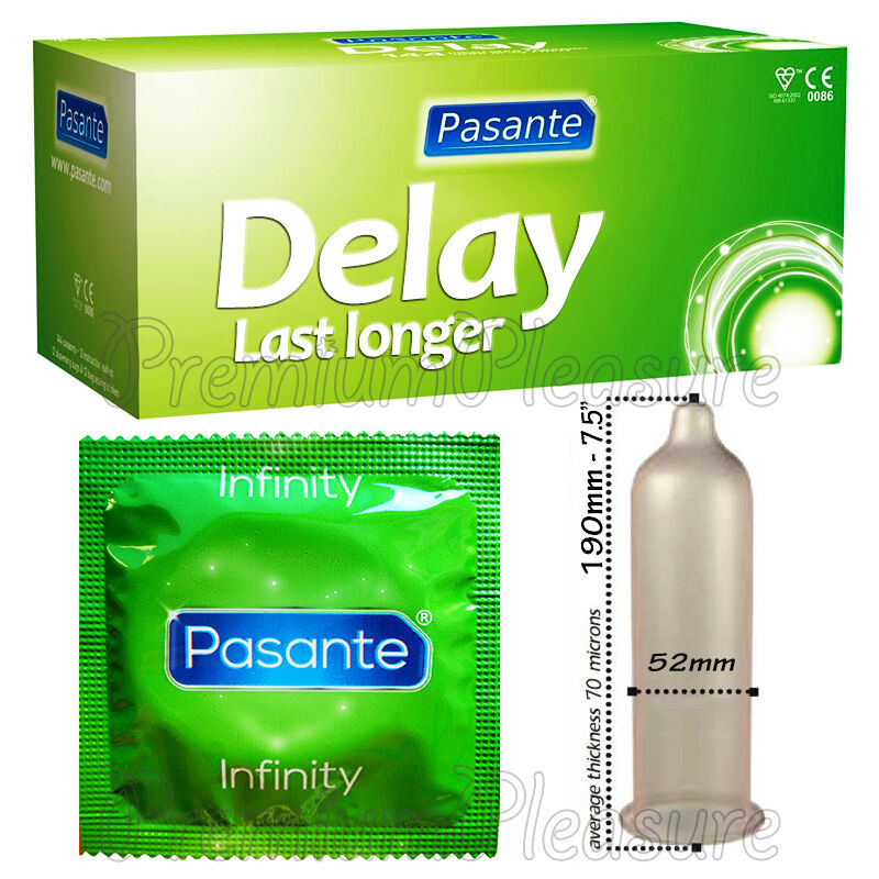 Pasante Delay / Infinity Condoms * Last Longer * X 1 - 3 - 10 - 20 - 50 - 100pcs