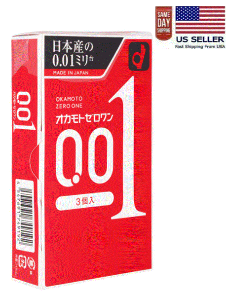 Okamoto Zero One 001 Ultra Thin Condom 3pc Made In Japan - Us Seller