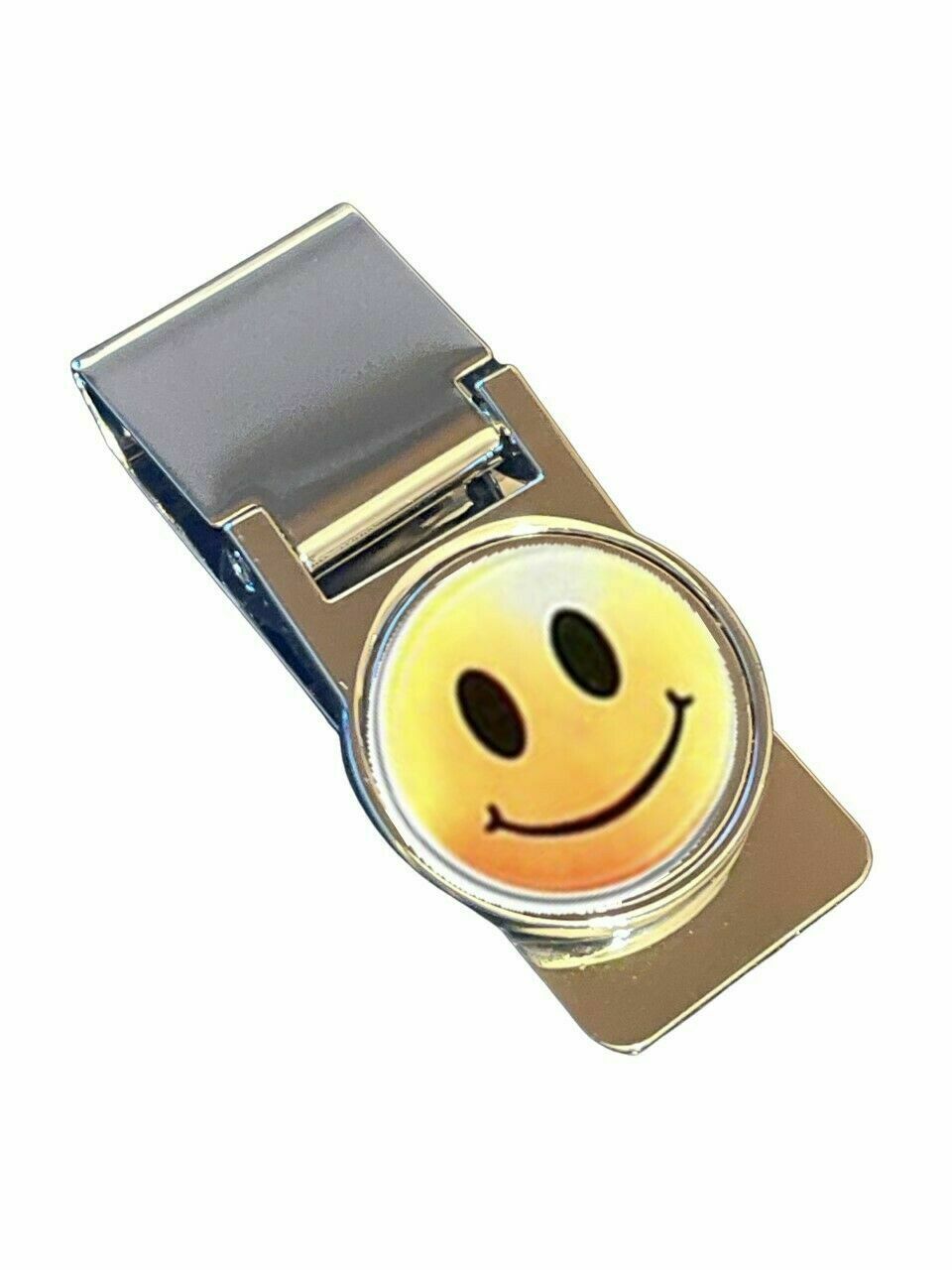 Personalised Happy Face Silver Money Clip (A) Optional Engraving