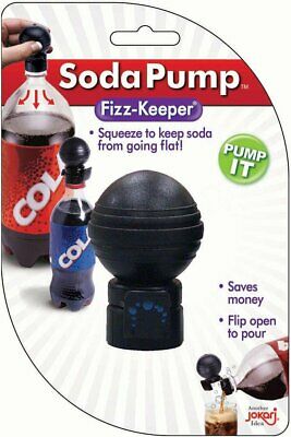 Jokari Fizz Keeper Pump & Pour Soda Pop Saver Bottle Top - Multi Color Choices