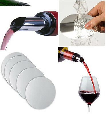 10x 3" Wine Disk Pourer Stop Drop Reusable Spout Disc Whisky Tasting Party Gift