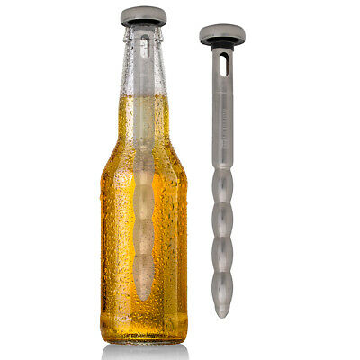 2pk Stainless Steel Ice Cold Beer & Soda Bottle Cooler Chill Sticks Picnic Bbq