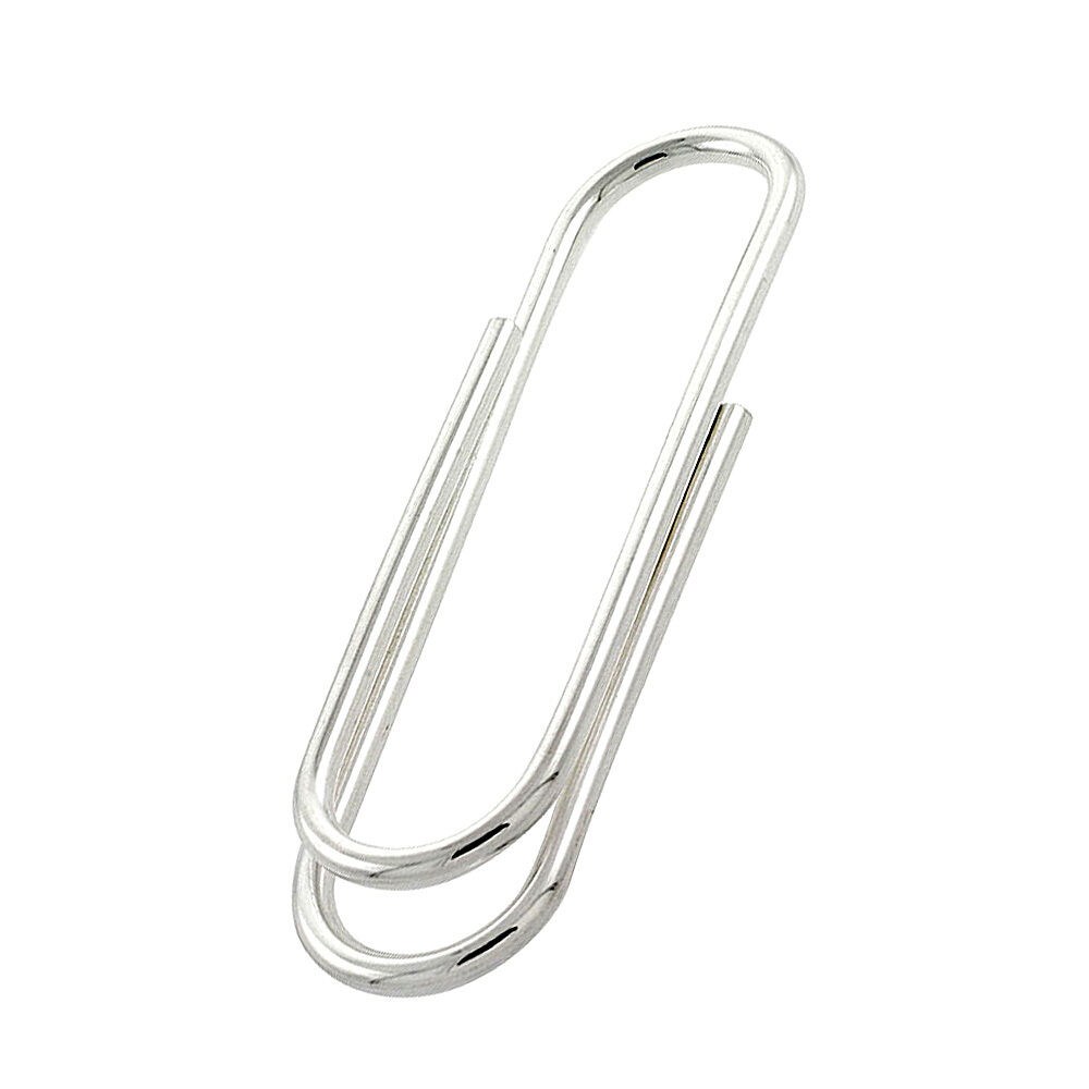 Sterling Silver Paper Clip Money Clip, Made In Italy