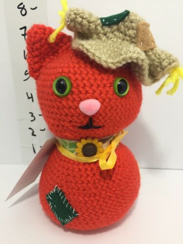 Amigurumi Crochet Scarecrow Kitty Doll Decoration