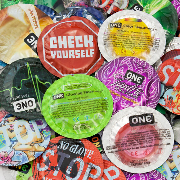 ONE Condoms Bulk Wholesale + Free Sample Lubricant - Choose Style & Amount